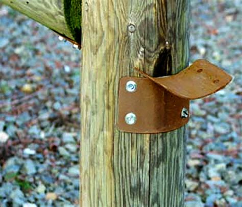 wooden fence post brackets